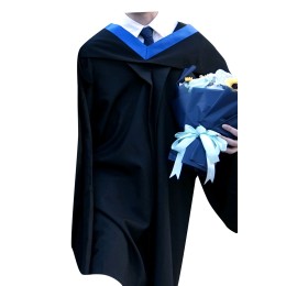 訂製樹仁大學畢業袍  禮服袍  HKSYU  仁大深藍色單邊披肩  畢業典禮  黑色畢業袍   DA583 訂製樹仁大學畢業袍  禮服袍  HKSYU  仁大深藍色單邊披肩  畢業典禮  黑色畢業袍   DA583